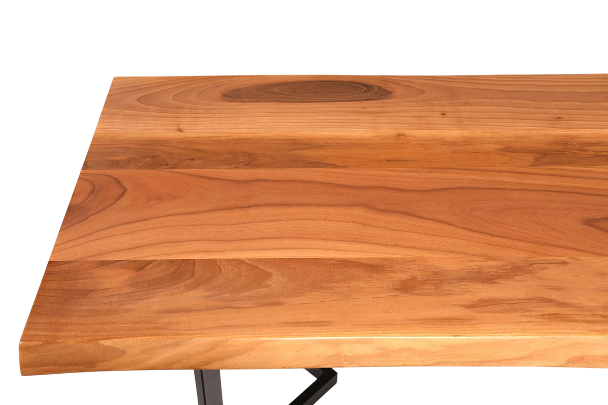 Traumhafter Nussbaum Tisch 200cm-100cm Esszimmer Tisch Baumkanten Platte Massiv Holz Küchentisch