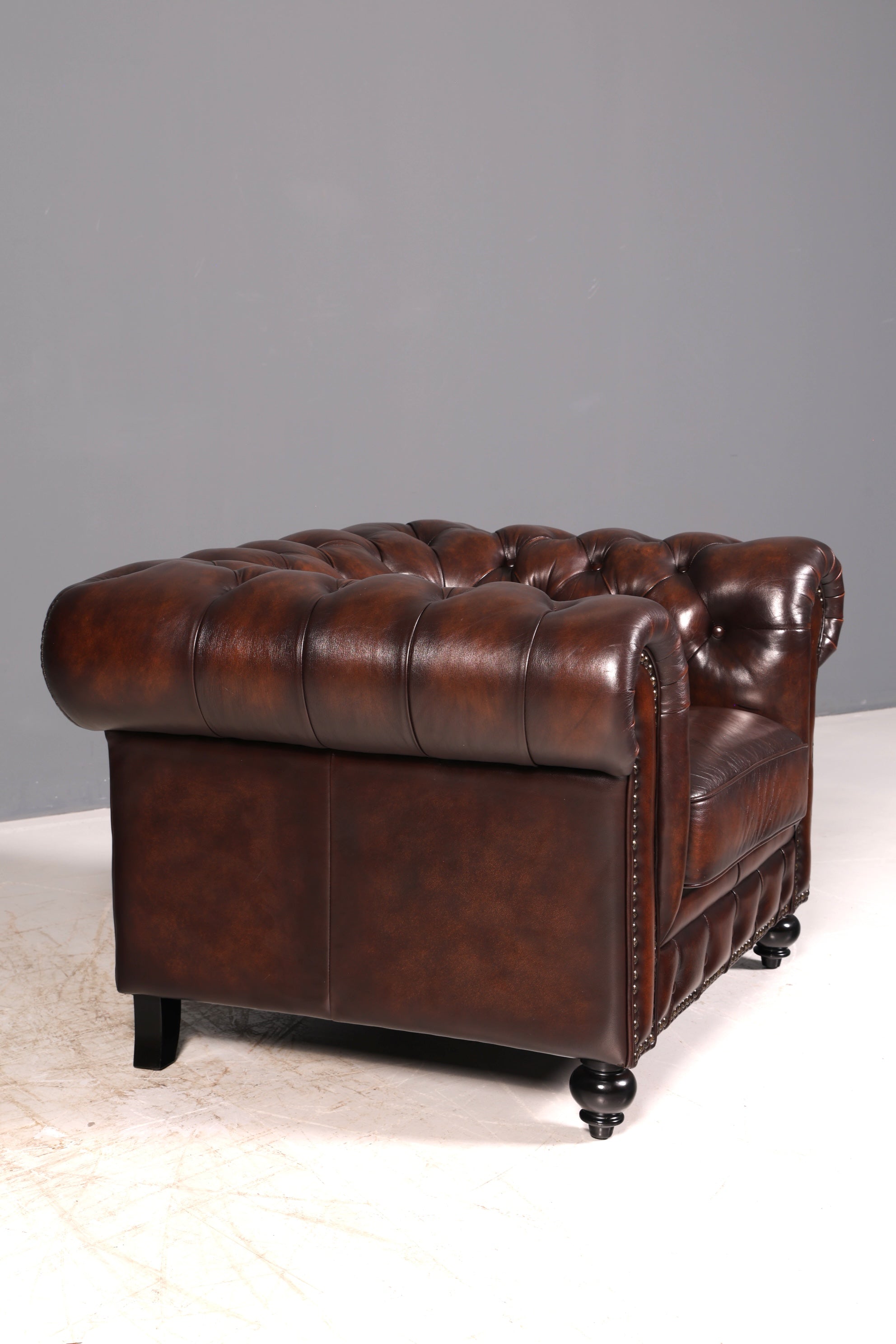 Edler Original Chesterfield Sessel Englischer Armlehnsessel Herrensessel Ledersessel England