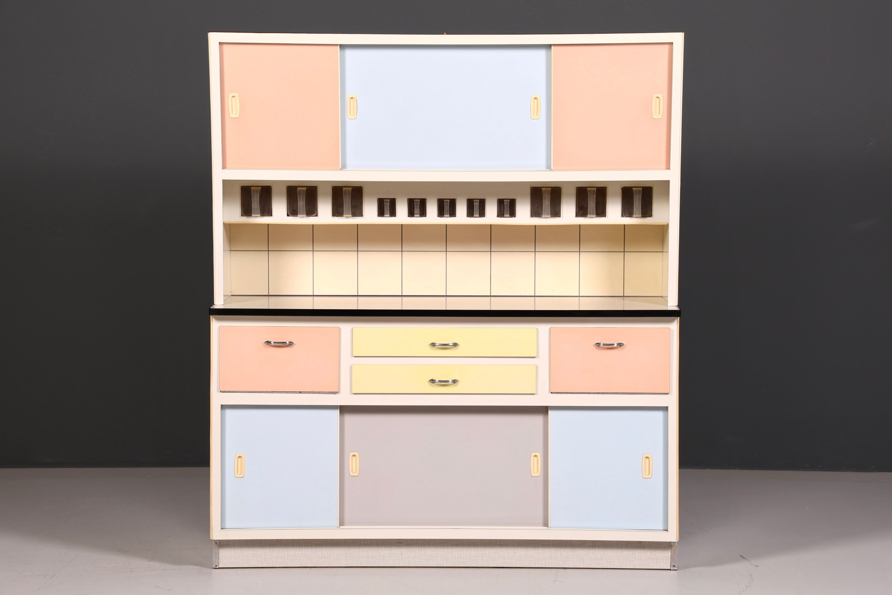 Kultiger Mid Century Küchenschrank Vintage Buffet Retro Anrichte 60er Jahre Schrank