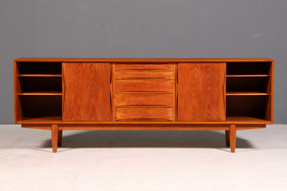 Prachtig Dyrlund-dressoir van teak, Deens mid-centurydesign, vintage kast en commode