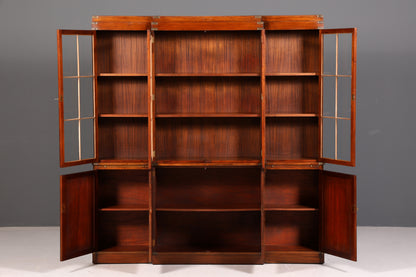 Wunderschöner Maritimer Vitrinenschrank Englisch Bibliothek Bücherschrank Buffet Antik Massiv Echt Holz Schrank UK Vintage