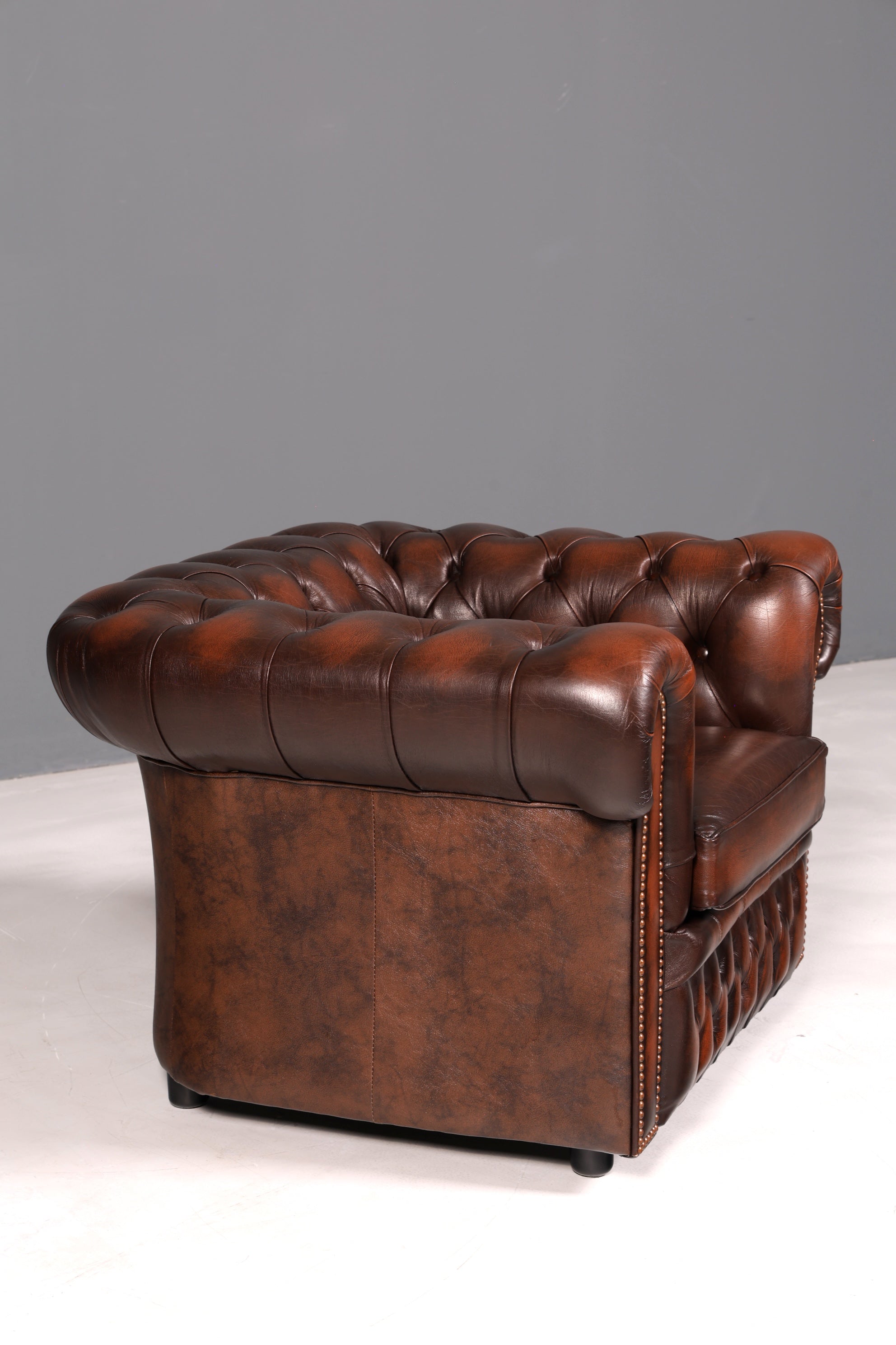 Elegante originele Centurion Chesterfield-fauteuil Engelse armleunfauteuil herenfauteuil leren fauteuil Engeland