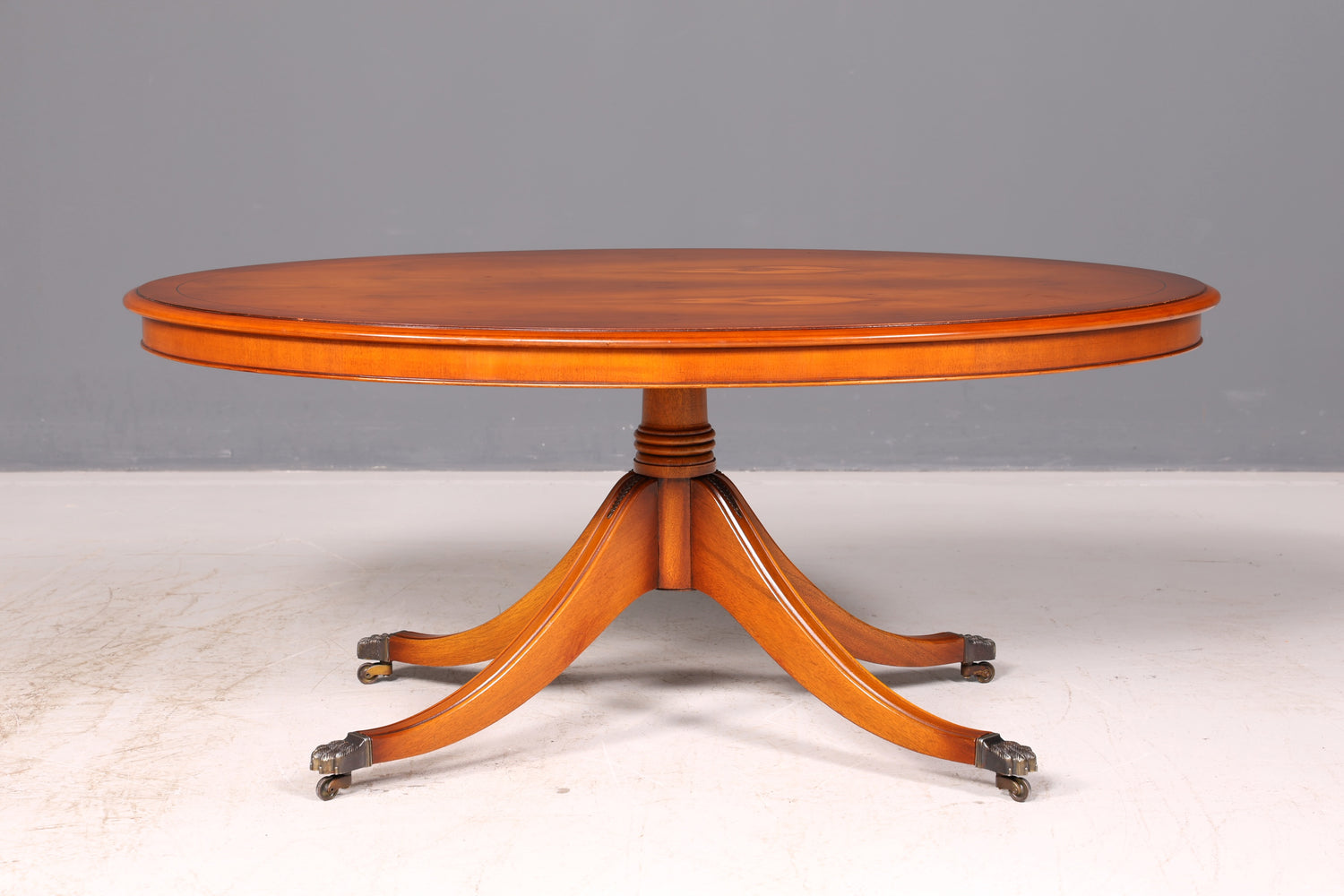 Traumhafter Englischer Couchtisch Oval Antik Regency Stil Ablagetisch Beistelltisch Massivholz