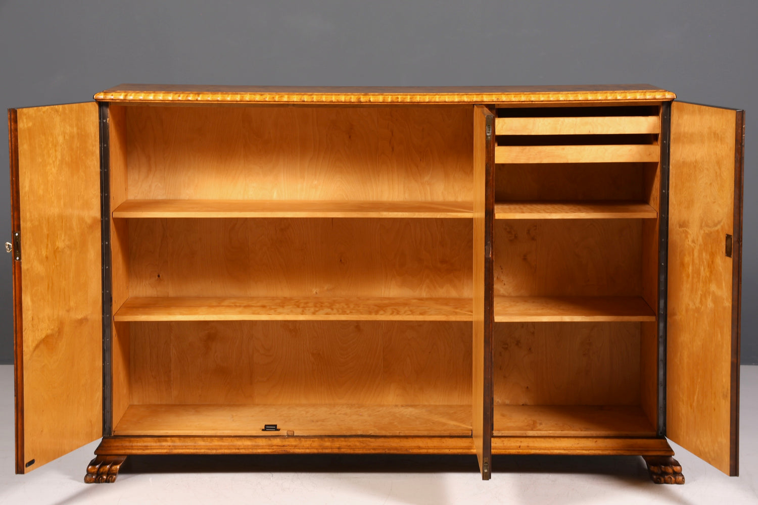 Stilvoller Original Art Deco Schrank Vertiko um 1940 Aktenschrank echt Holz Wäscheschrank Highboard