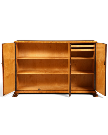 Stilvoller Original Art Deco Schrank Vertiko um 1940 Aktenschrank echt Holz Wäscheschrank Highboard