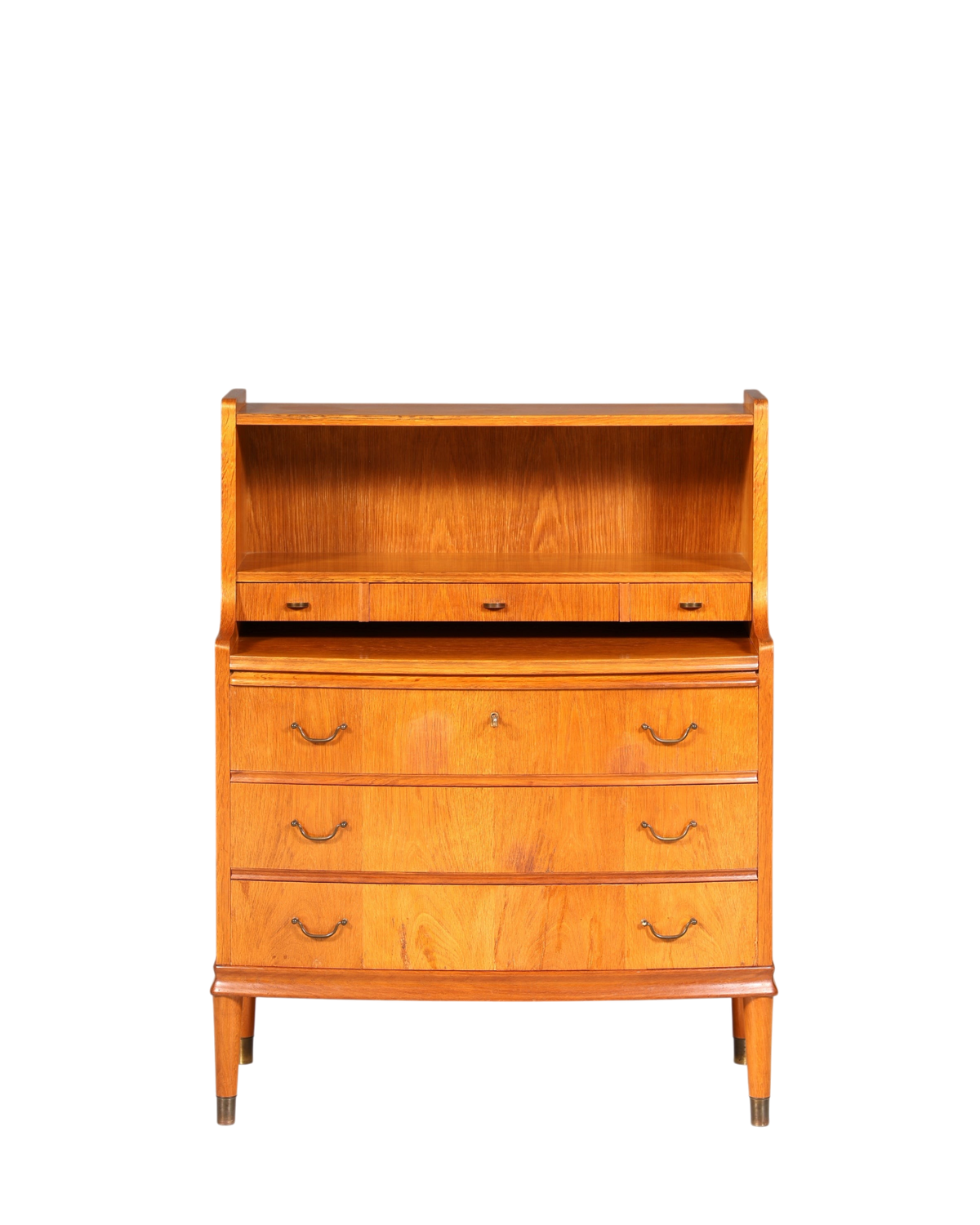 Traumhafter Mid Century Sekretär Büro Kommode echt Holz Schreibkommode Schrank