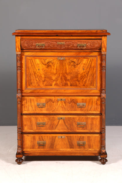 G782 Finish Wunderschöner Gründerzeit Sekretär Kommode Jugendstil Schubladenkommode Antik Vertiko (Kopie)