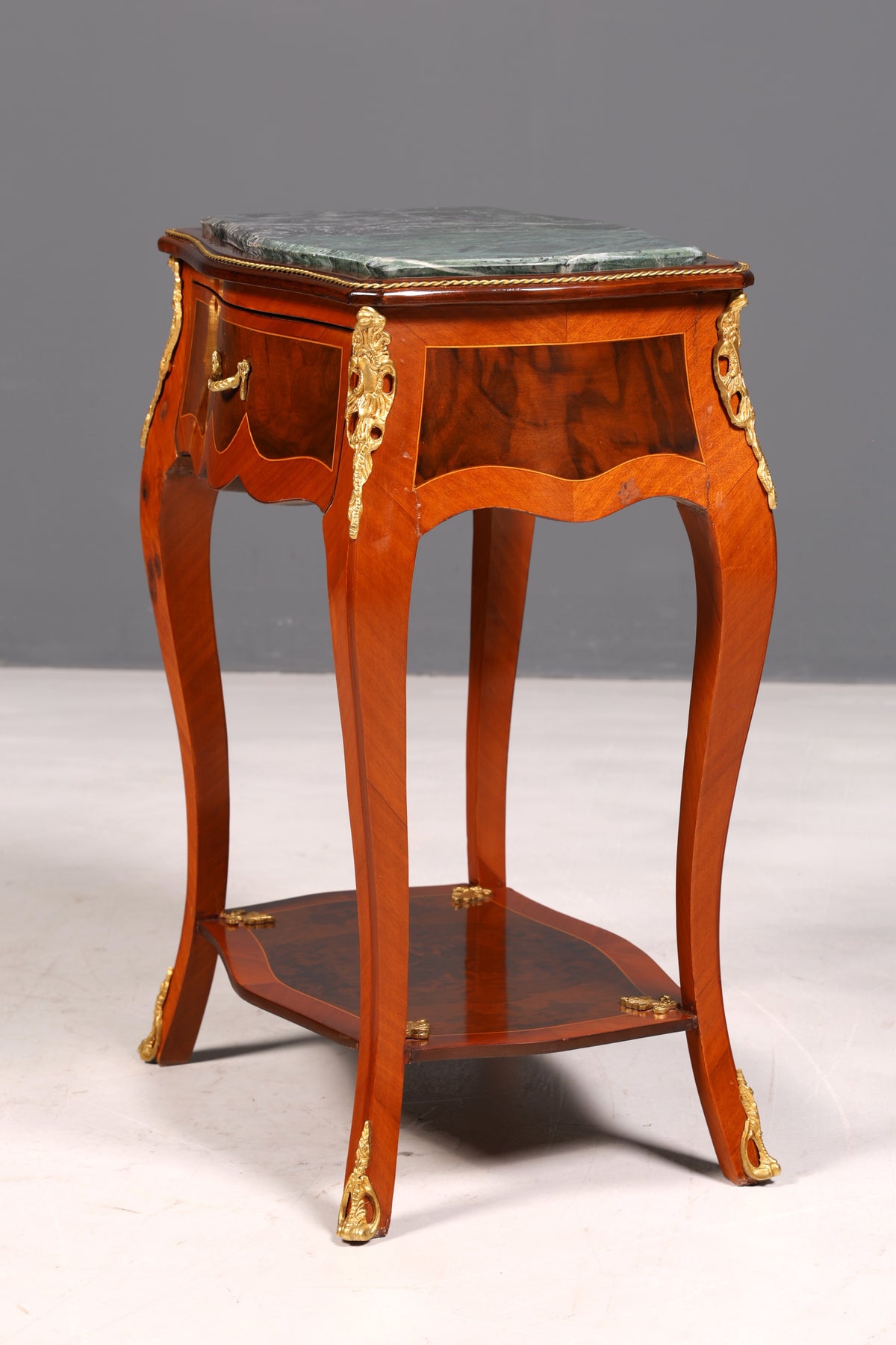 Traumhafter Louis XV Beistelltisch Barock Stil Ablagetisch Marmor Kommode Telefontisch