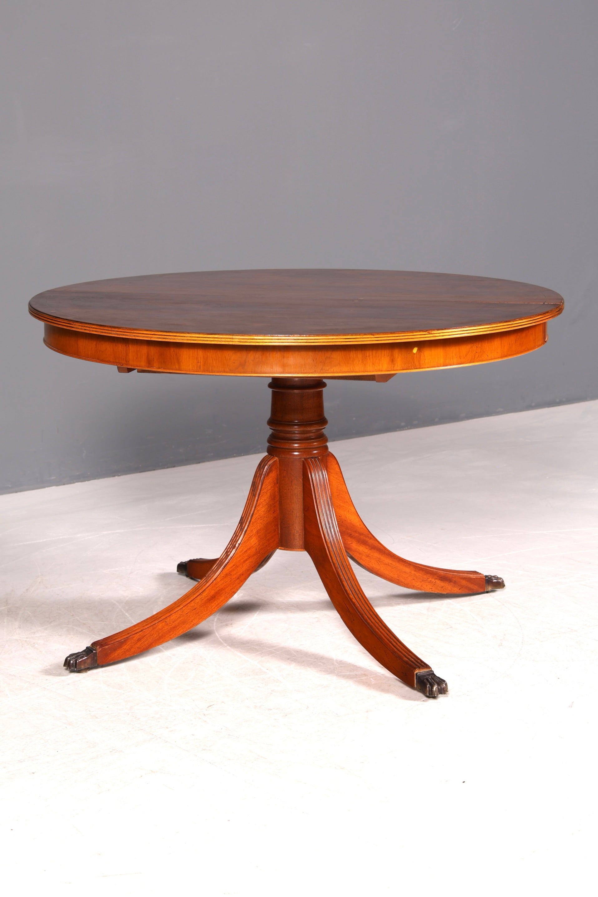 G067 Finish cm Wunderschöner Englischer Tisch ausziehbarer Esstisch Antik Stil 60s Küchentisch Eibe