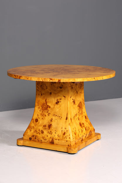 Dreamy round Art Deco style dining table, antique style birch kitchen table, dining room table