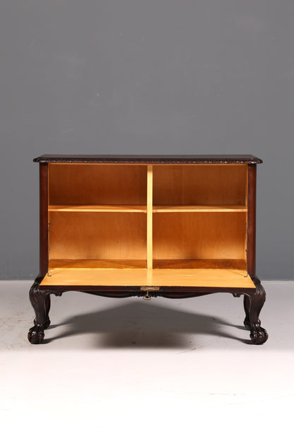 Prachtige Chippendale-kast in barokstijl, klapbare kast, commode, kist, antiek massief hout