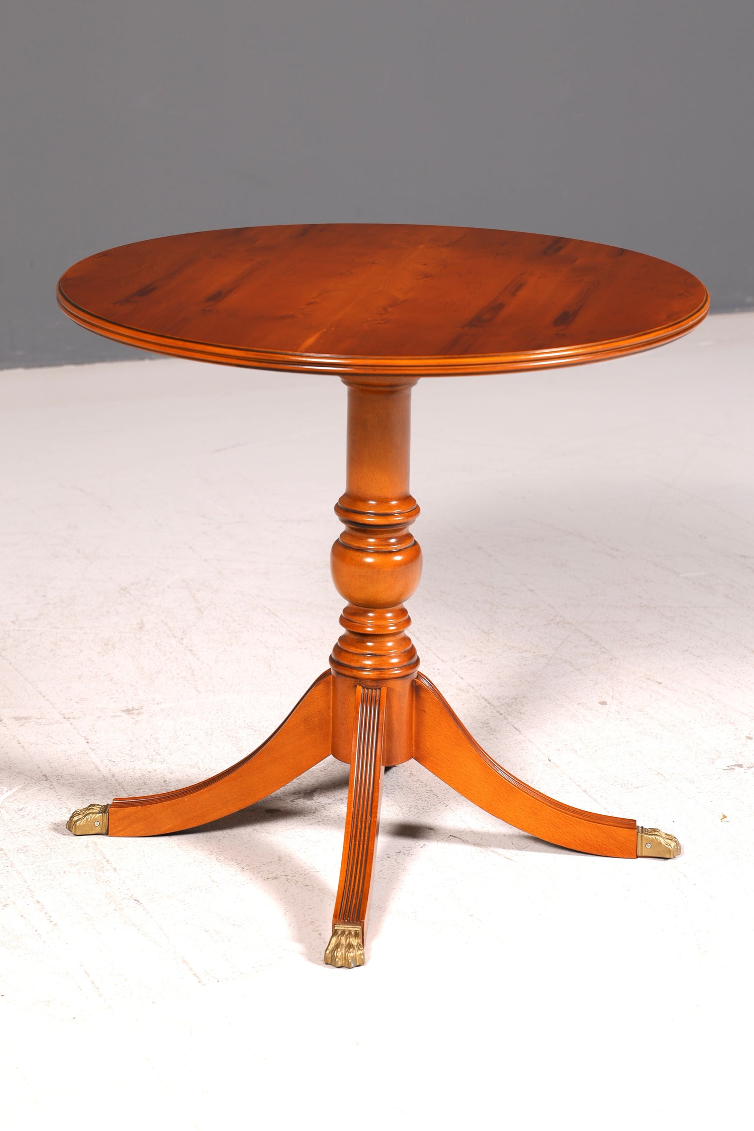 Traumhafter Englischer Beistelltisch Ablagetisch 60s Regency Maritim Echt Holz Rund Vintage Tisch
