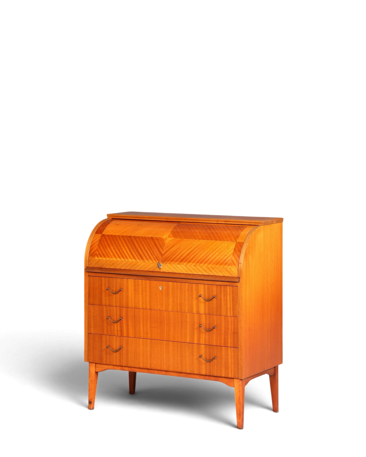 Wunderschöner Mid Century Rollladen Sekretär echt Holz Büro Schrank Vintage Schreibkommode