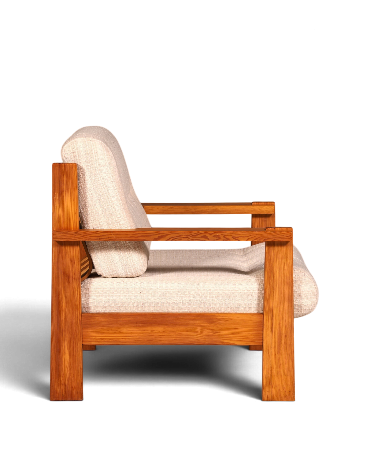 Schlichter Mid Century Sessel Danish Design Armlehnsessel echt Holz Relax Sessel 1 von 2