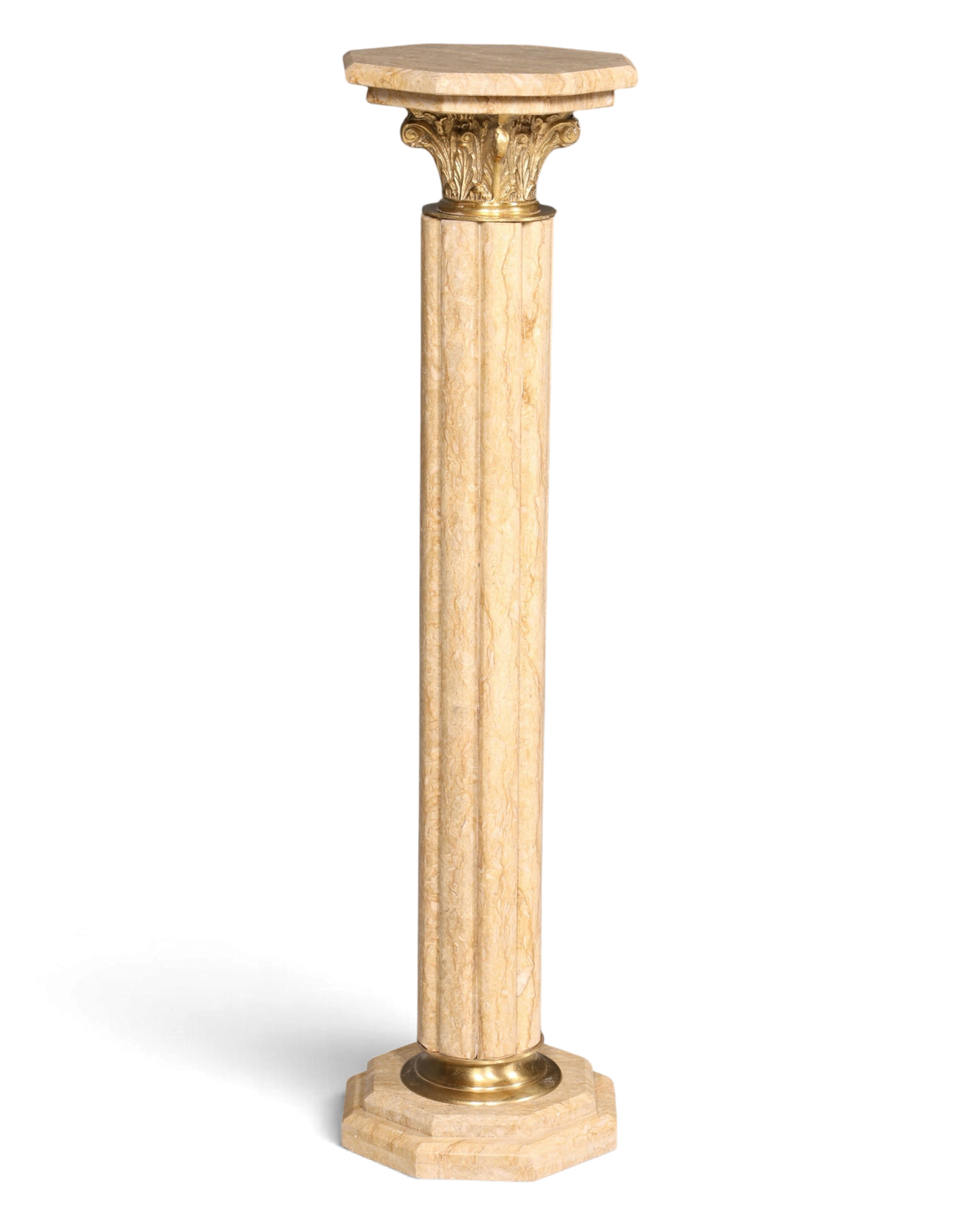 Wunderschöne Barock Stil Säule Louis XV Marmor Blumensäule Naturstein Beige Sockel Ablage 1 von 2