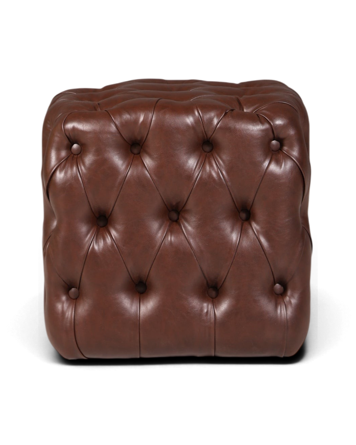 Edler Chesterfield Stil Hocker Fusshocker UK Braun Fussablage