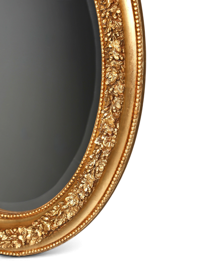 Edler Ovaler Prunk Barock Stil Wandspiegel Ornamenten Gold Spiegel