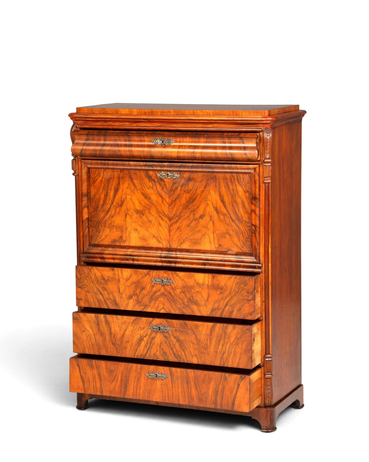 Wunderschöner Louis Philippe Sekretär um 1880 Gründerzeit Antik Schrank Chiffoniere