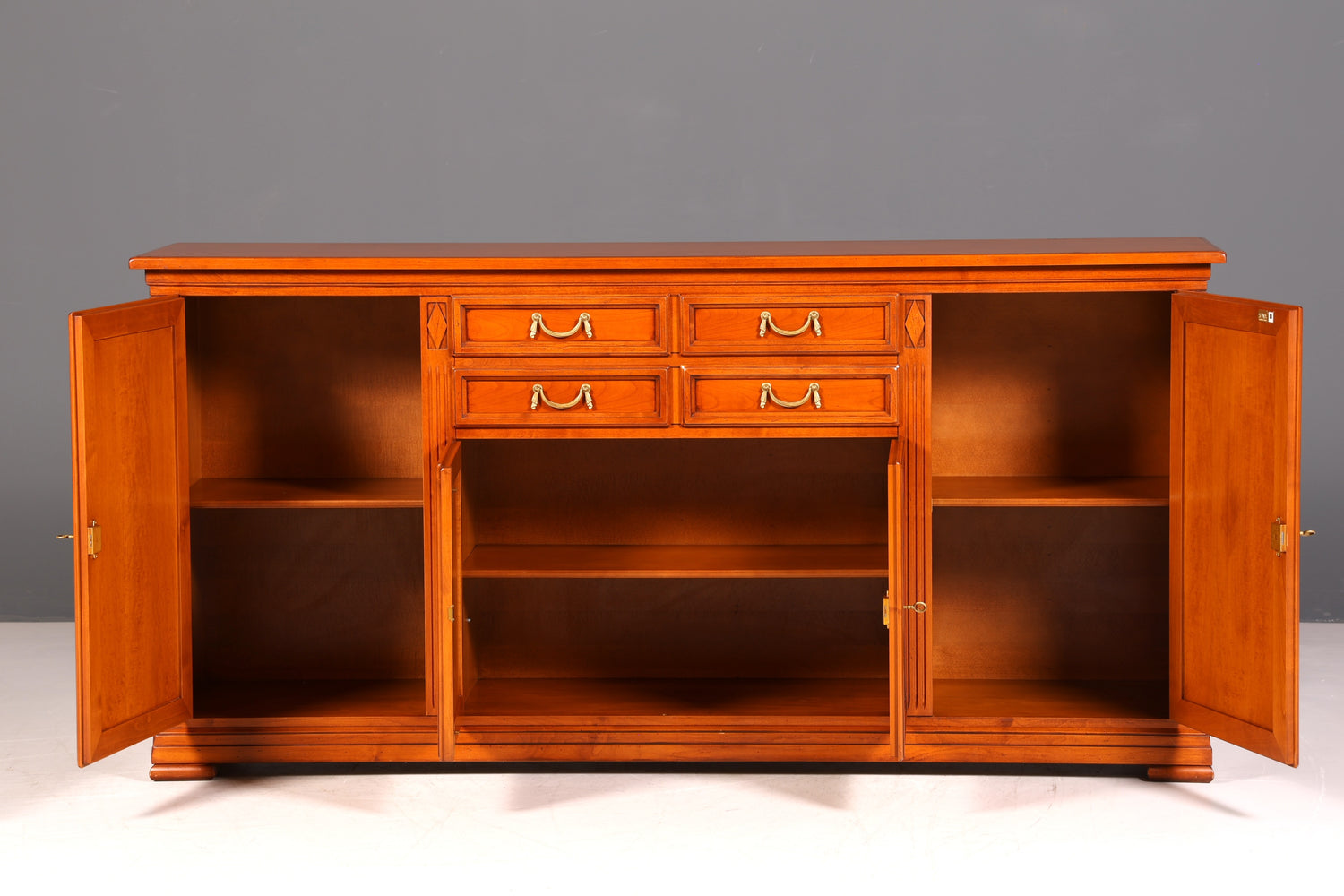 G042 Finish cm SELVA Wunderschönes Englisches Sideboard Eibe Schrank Antik Stil Buffetschrank Kommode