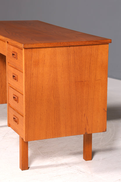 Wunderschöner Mid Century Schreibtisch Danish Design Teak Holz Bürotisch Vintage Office Table