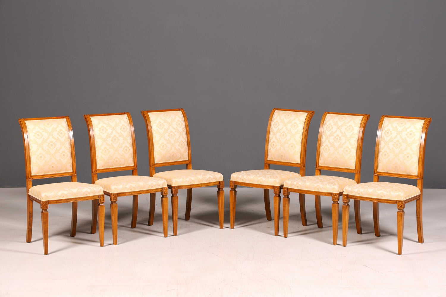 G674 Finish cm SELVA 6x Edle Englische Stühle Englisch Dining Chairs Antik 60er Jahre Regency Küchenstühle Stuhlset (Kopie 2)