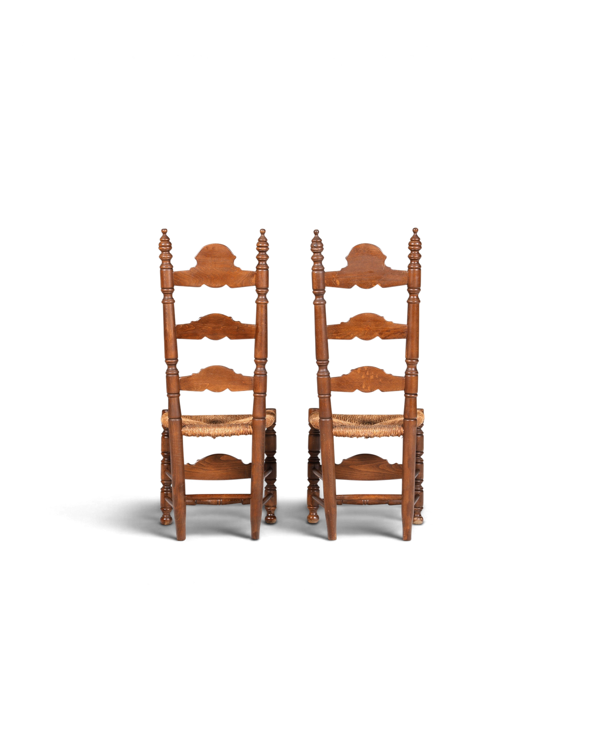 2x Wunderschöne Spanische Stühle Stuhl Set Rattan Rustikale Stühle Küchenstühle