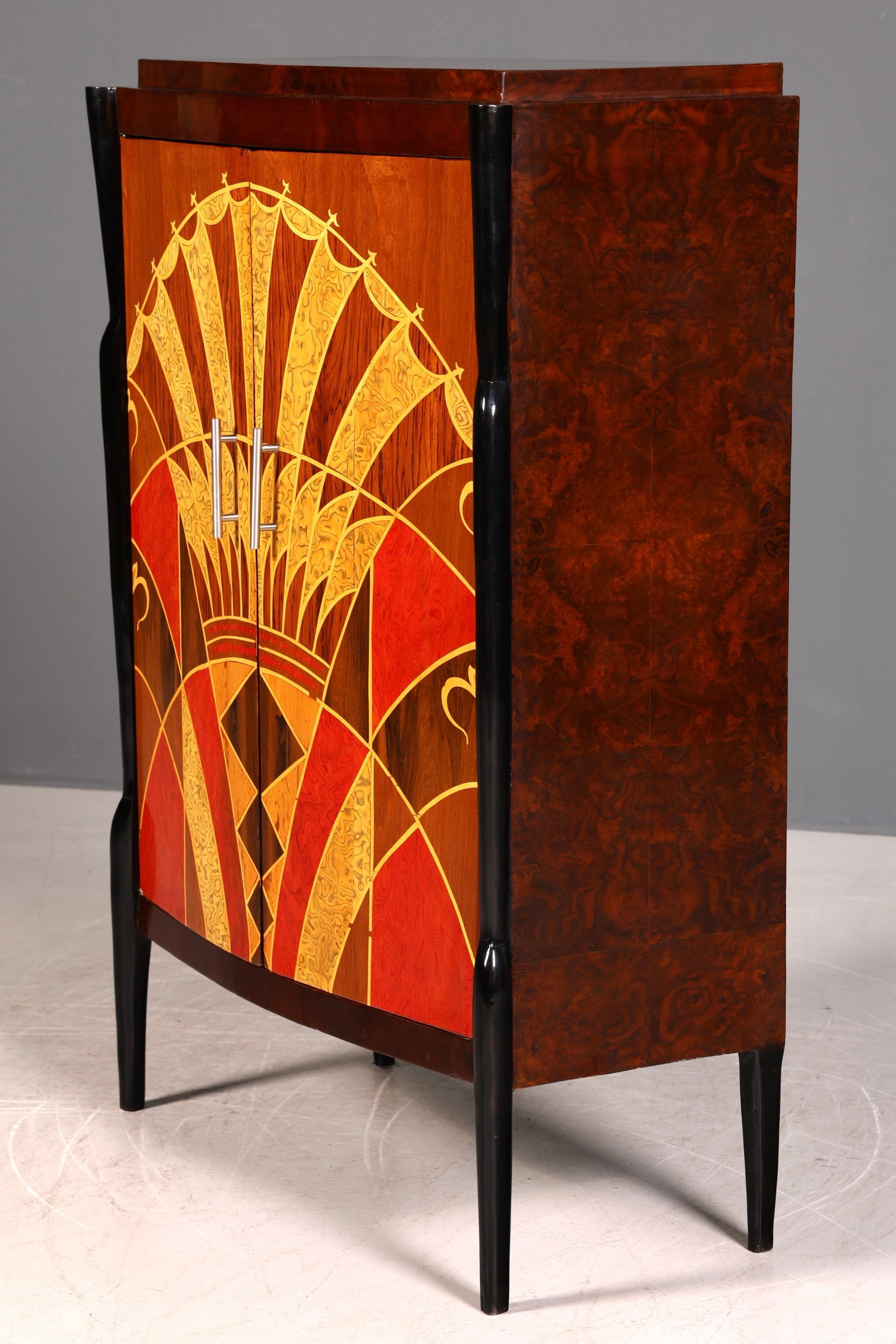 Traumhaftes Art Deco Design Highboard Schrank Kommode Wäscheschrank Vertiko Sun Cabinet