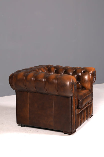 Stilvoller Original Chesterfield Sessel Englischer Armlehnsessel Englisch Herrensessel 2 von 2