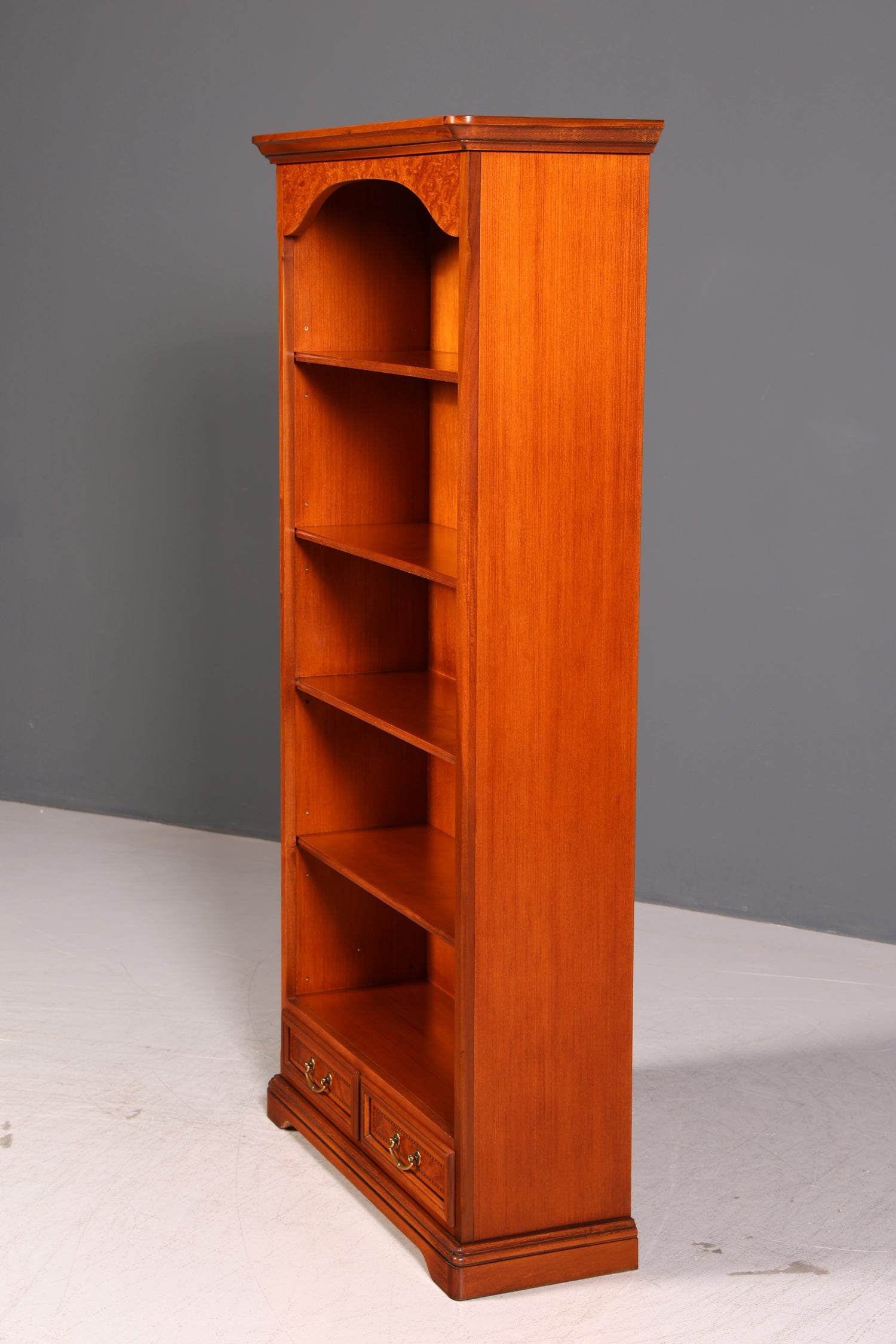Edles Original Selva Bücherregal Epoca Kirschholz Regal Standregal Bücherschrank Intarsien Italienische Möbel