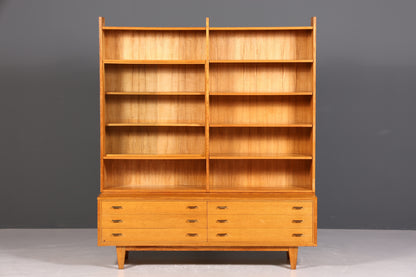 Beautiful XXL Mid Century Cabinet Bookshelf Vintage Shelf Library Wood Bookshelf