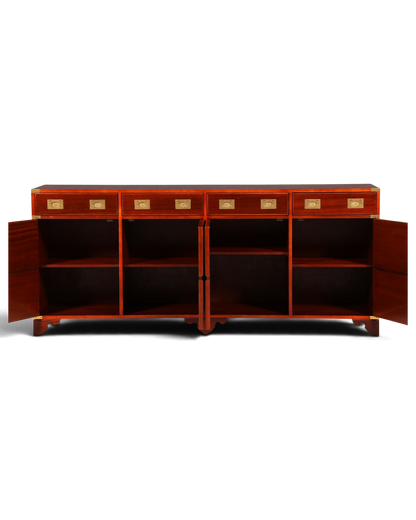 Traumhaftes XXL Maritim Sideboard Englische Schiffs Kommode Englisch Antik Schrank Military Chest
