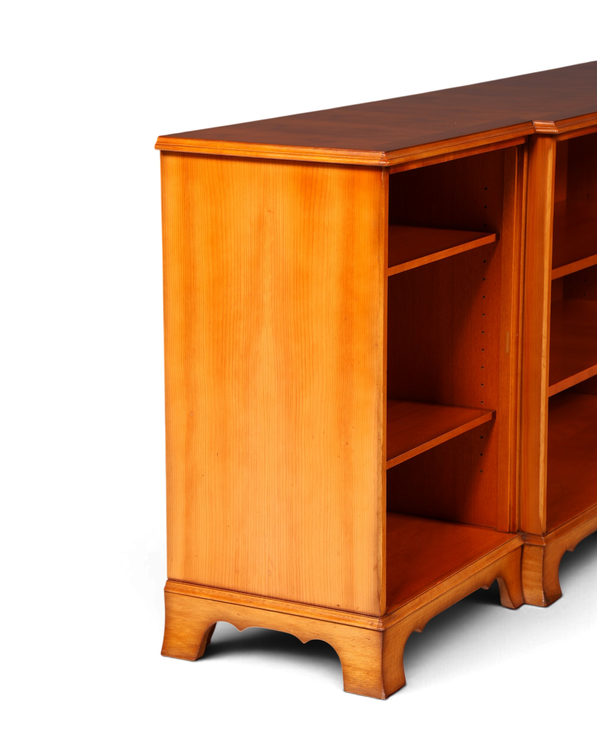 Hauptstadt Möblerei englisches XXL Bücherregal aus Eibenholz mit höhenverstellbaren Einlegeböden im Vintage-Stil