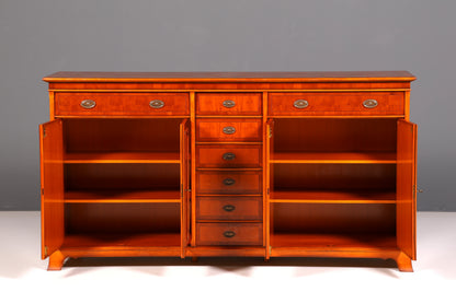 Traumhafter Original Heldense Schrank Englische Eibe Sideboard Echt Holz Antik 60s