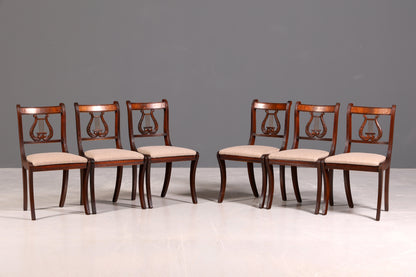 G211 Finish cm 6x Edle Englische Stühle Englisch Dining Chairs Antik 60er Jahre Regency Küchenstühle Stuhlset (Kopie 2)