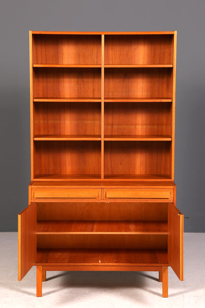 Traumhaftes Mid Century Regal Teak Holz Schrank Danish Design Retro Kommode Vintage Bücherregal 60er Jahre 2 von 2
