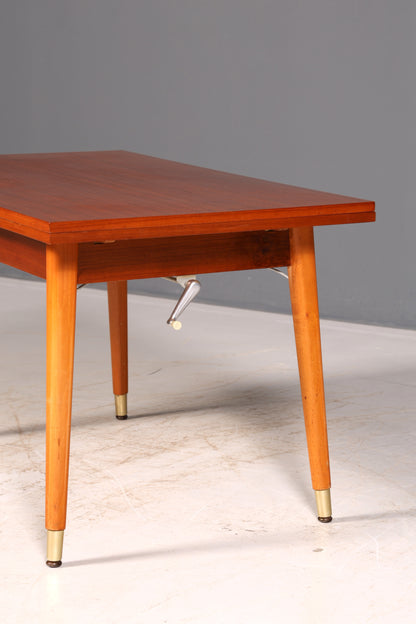 Wunderschöner Mid Century Küchentisch Vintage Tisch ausziehbar höhenverstellbar Esstisch 60s Holz
