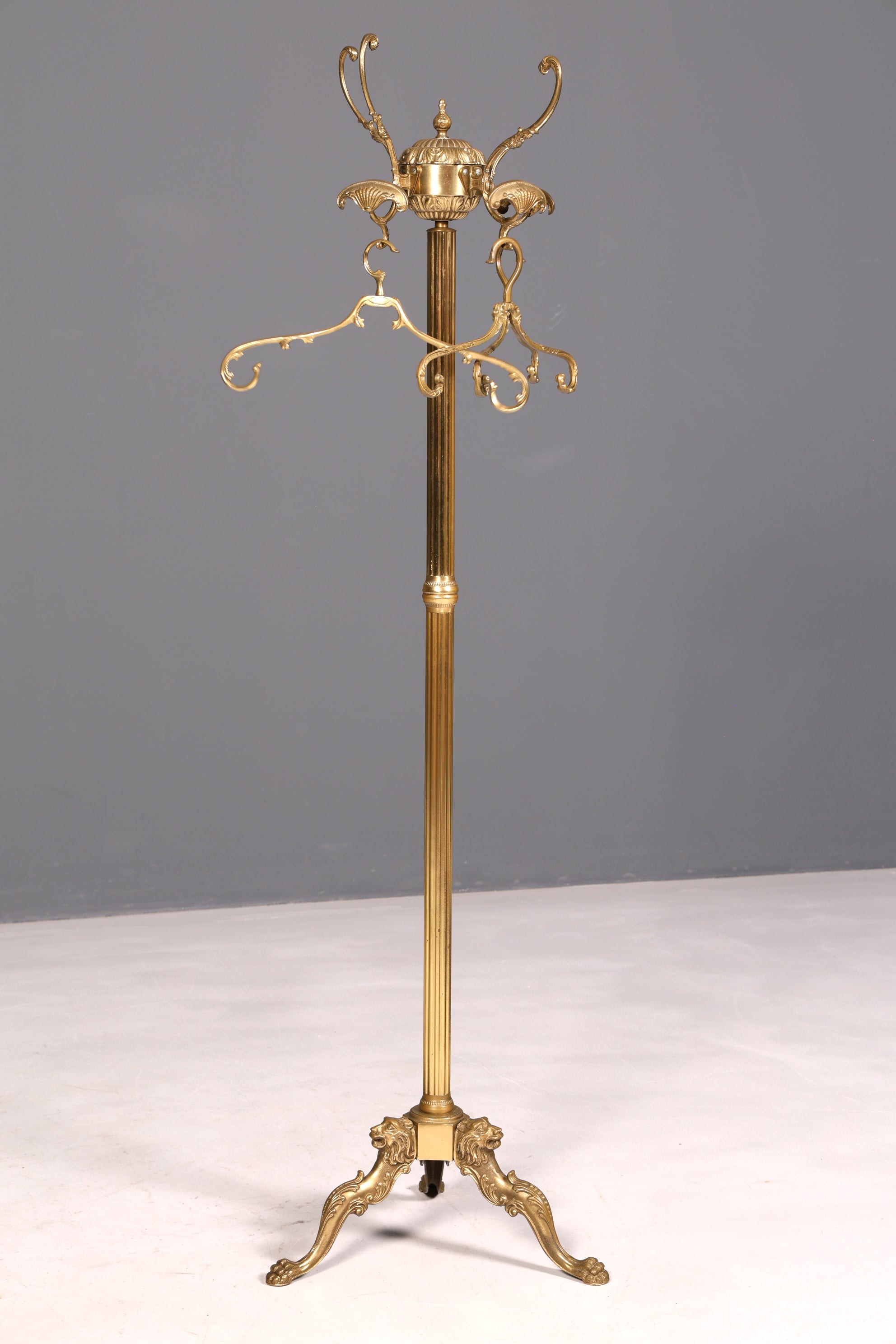 Prunkvoller Jugendstil Messing Garderobenständer Kleiderhaken Antik Flur Kleiderständer