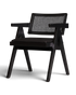 Sehr edler Korbgeflecht Stuhl "Vienna Black +" Armlehnsessel Bauhaus Relax Lounge Chair Stuhl Esszimmer Stuhl Küchenstuhl