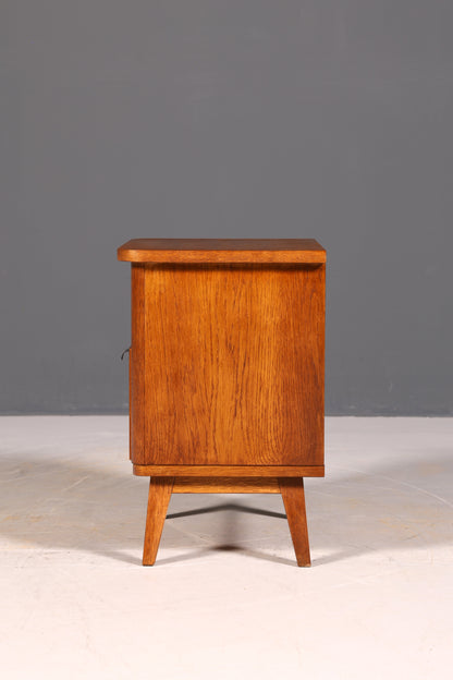 Schlichte Mid Century Kommode Vintage Klappschränkchen Danish Design Nachttisch 1 von 2