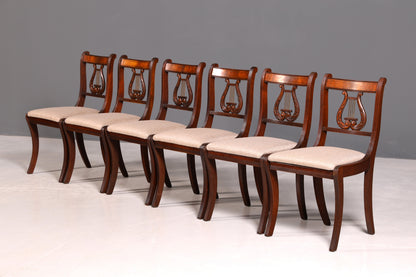 G211 Finish cm 6x Edle Englische Stühle Englisch Dining Chairs Antik 60er Jahre Regency Küchenstühle Stuhlset (Kopie 2)