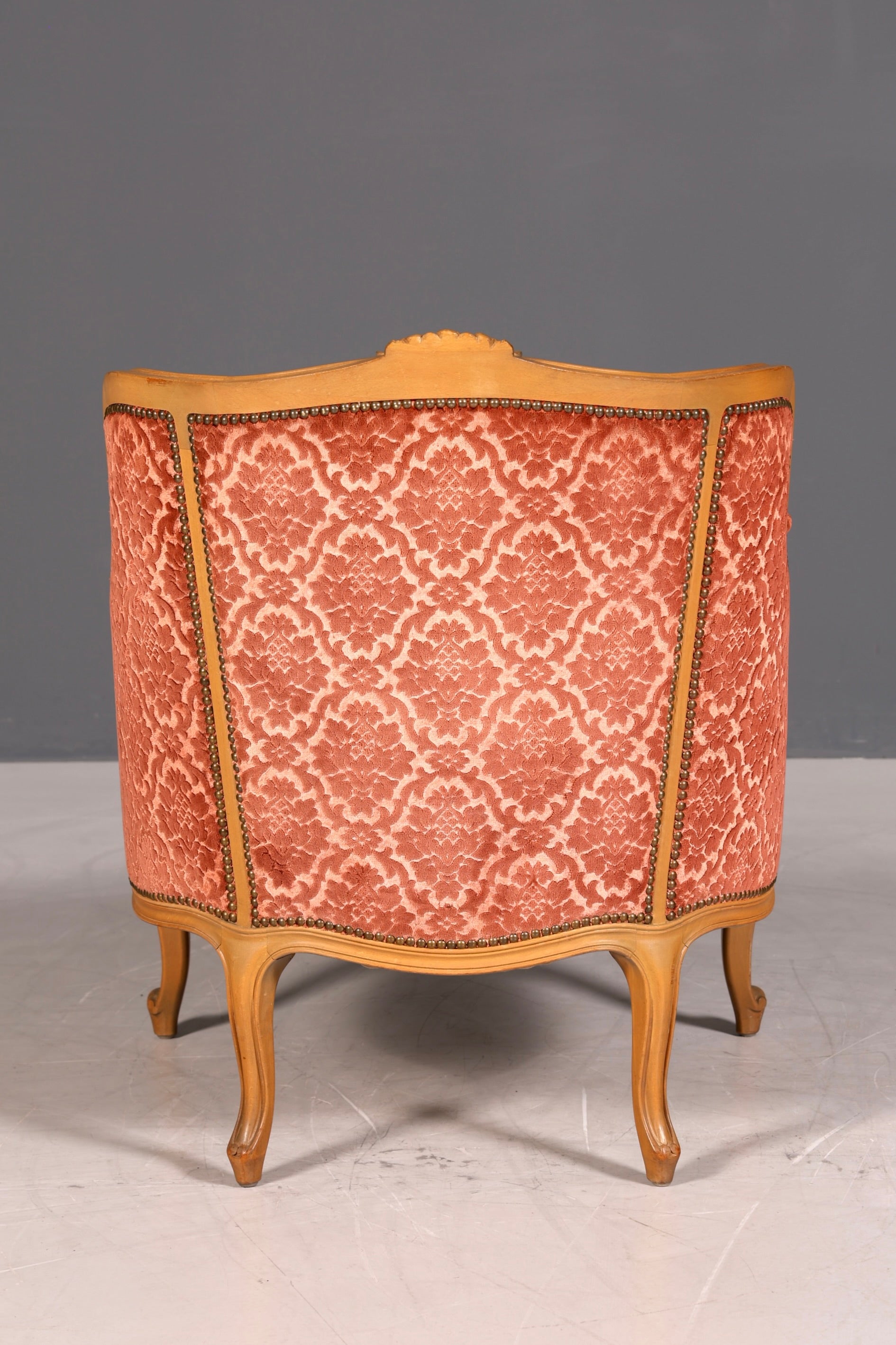 Edler Chippendale Armlehnsessel Barock Stil Sessel Samt Stoff Armchair Sessel 1 von 2