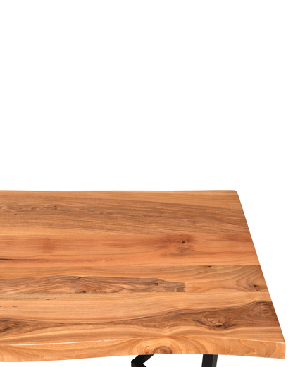Traumhafter Nussbaum Tisch 220cm-95cm Esszimmer Tisch Baumkanten Platte massiv Holz Küchentisch