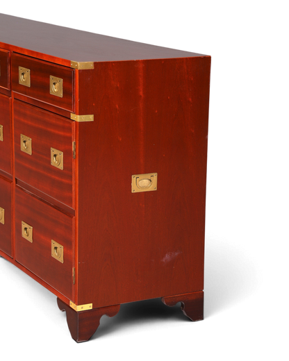 Traumhaftes XXL Maritim Sideboard Englische Schiffs Kommode Englisch Antik Schrank Military Chest