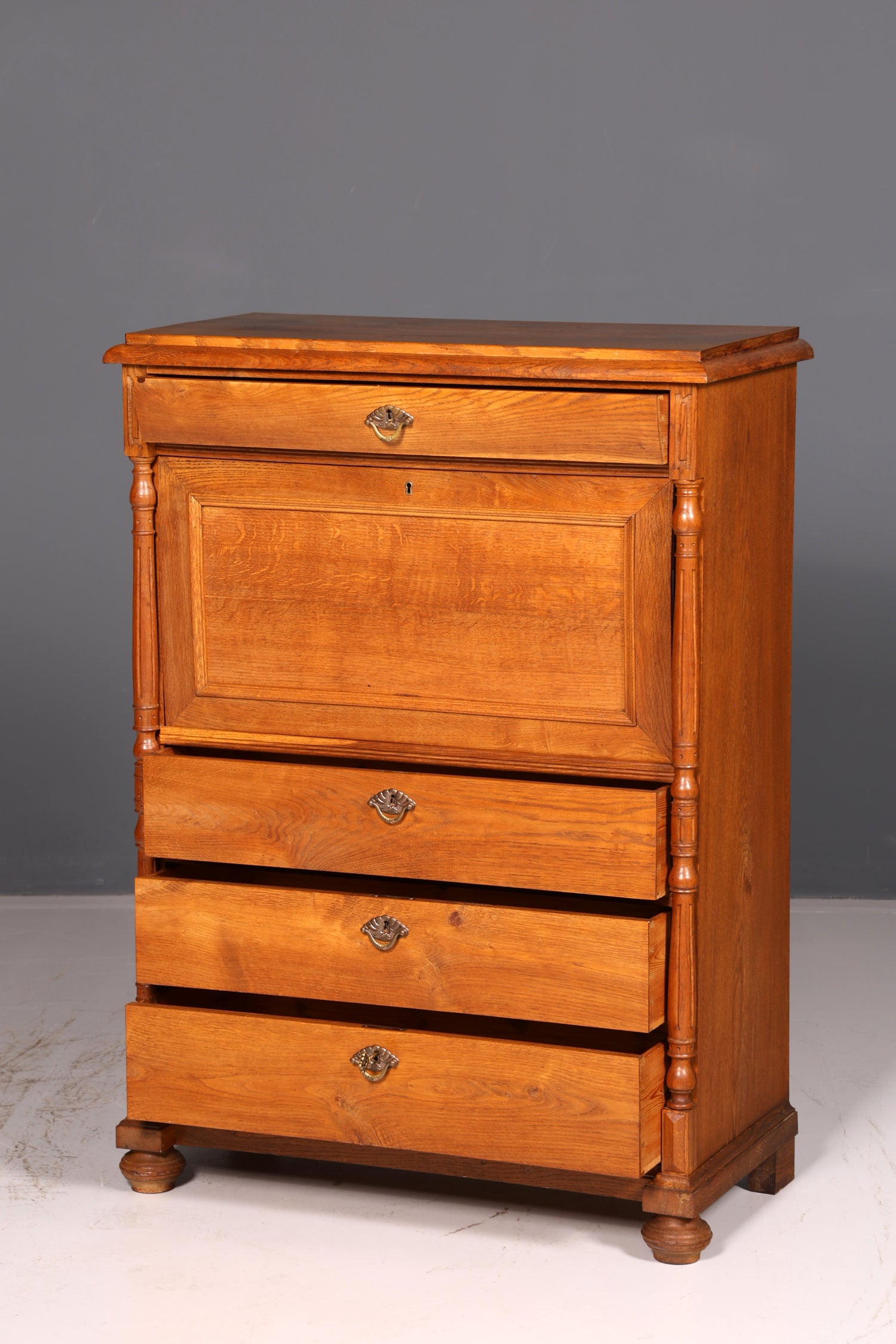 Stilvoller Gründerzeit Sekretär Vertiko Highboard Jugendstil Kommode Landhaus Schrank um 1880 Antik