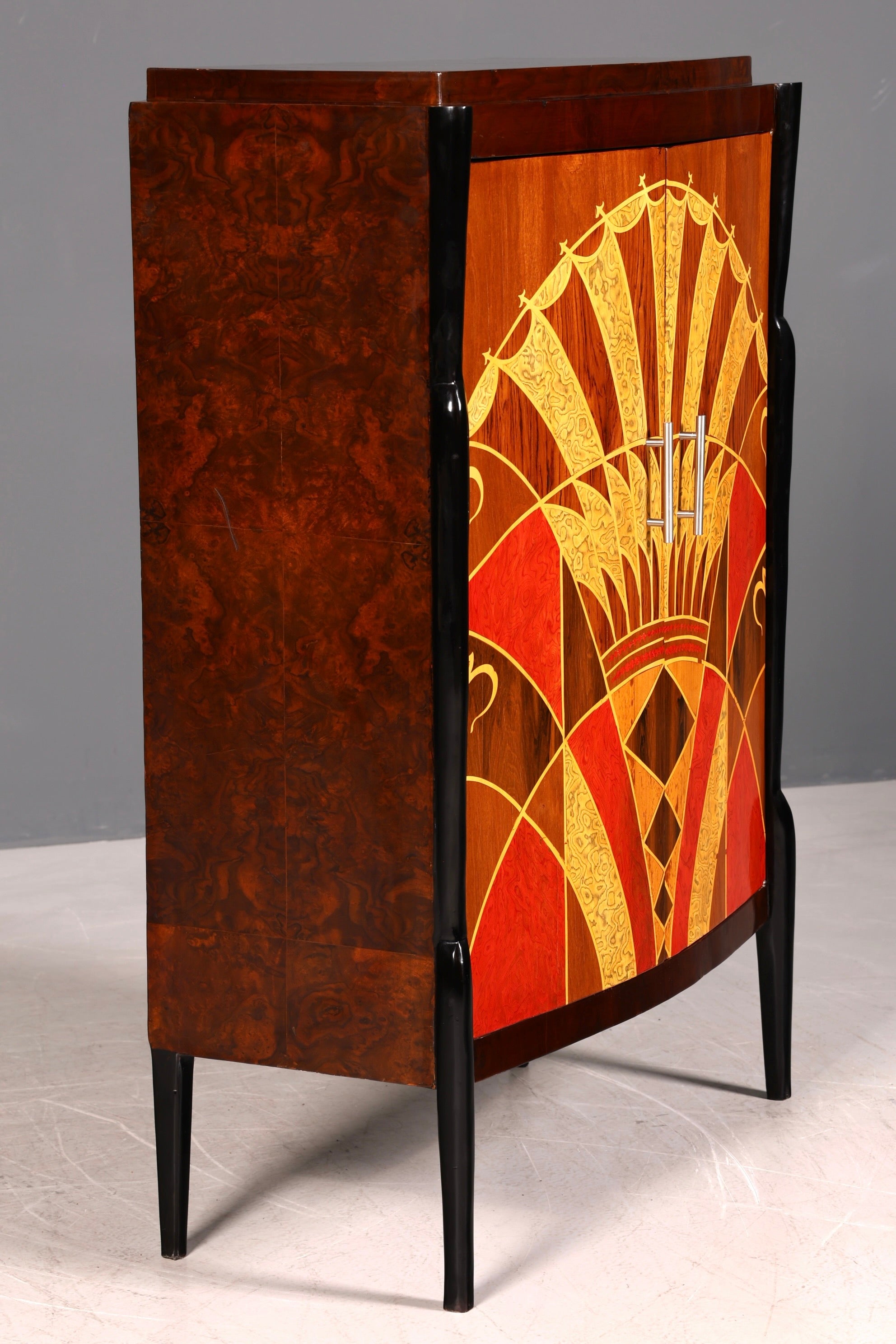 Traumhaftes Art Deco Design Highboard Schrank Kommode Wäscheschrank Vertiko Sun Cabinet