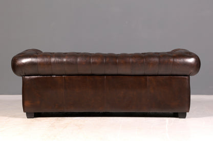 Wunderschönes Original Chesterfield Sofa 3-Sitzer echt Leder Couch Englisch Polstersofa Ledersofa