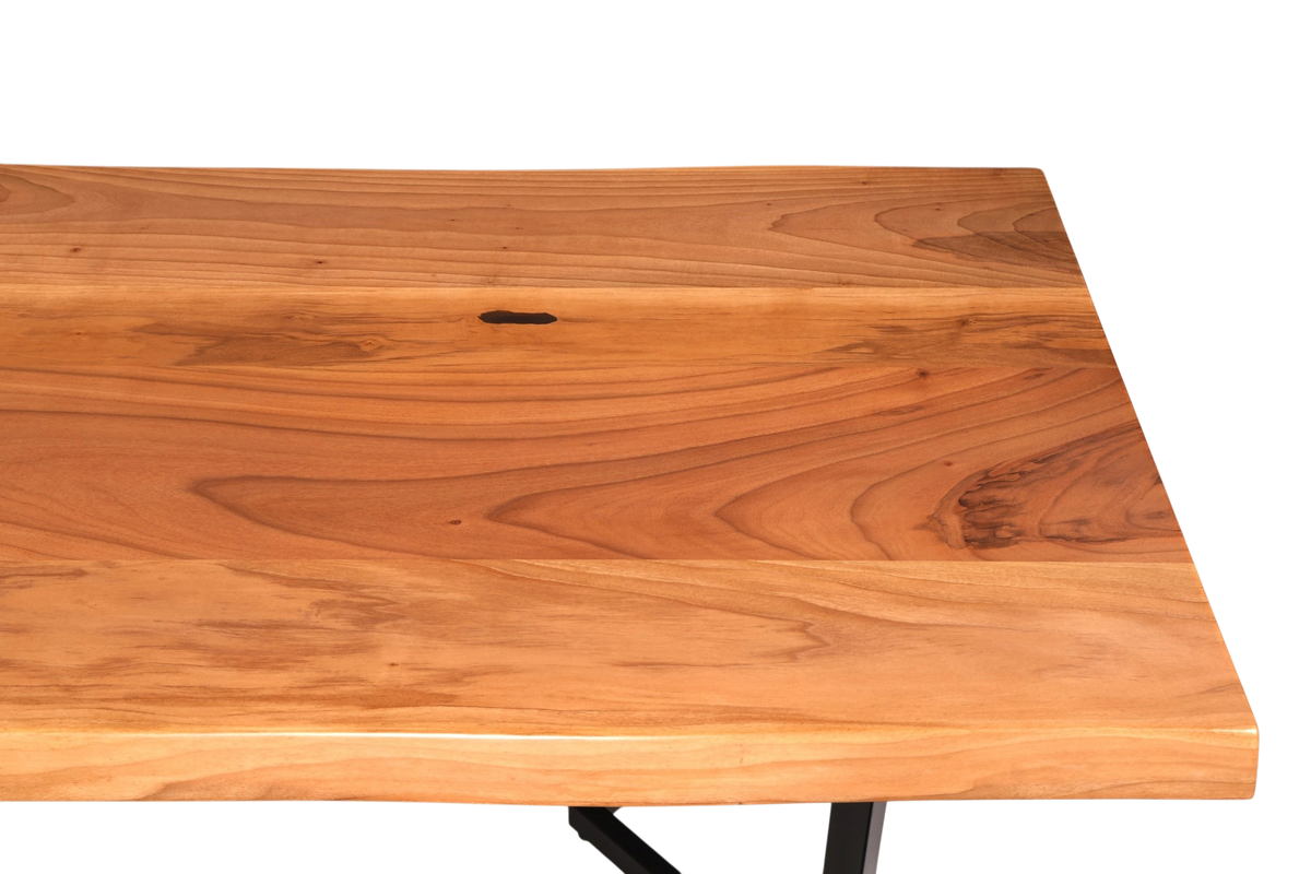 Traumhafter Nussbaum Tisch 200cm-100cm Esszimmer Tisch Baumkanten Platte Massiv Holz Küchentisch