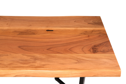 Traumhafter Nussbaum Tisch 200cm-100cm Esszimmer Tisch Baumkanten Platte Massiv Holz Küchentisch