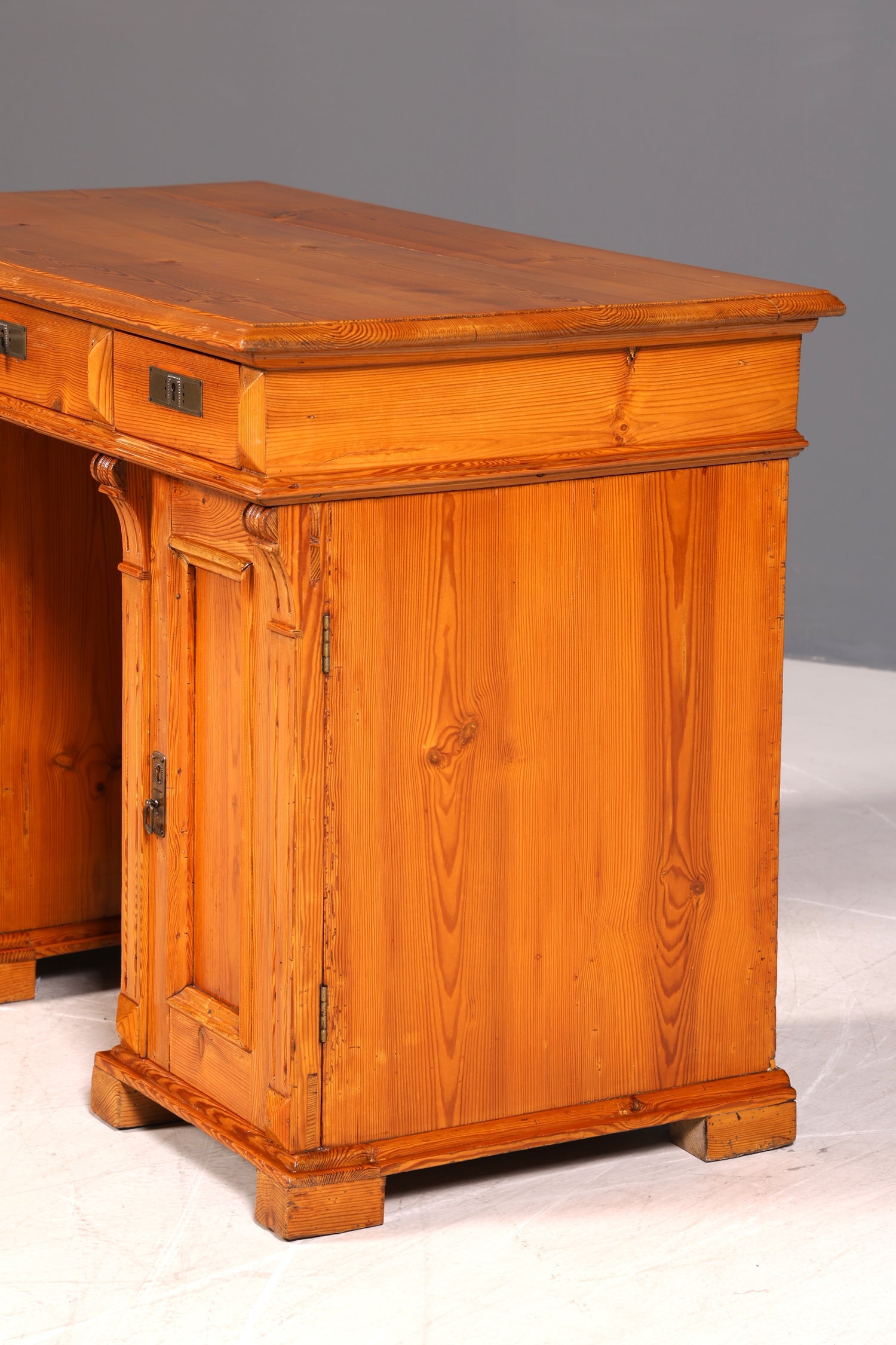 Wunderschöner Gründerzeit Schreibtisch Bürotisch Antik Massivholz Weichholz Arbeitstisch um 1880
