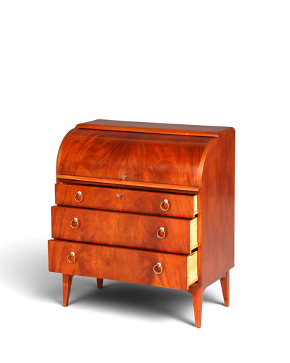 Traumhafter Mid Century Rollladen Sekretär echt Holz Büro Schrank Vintage Schreibkommode